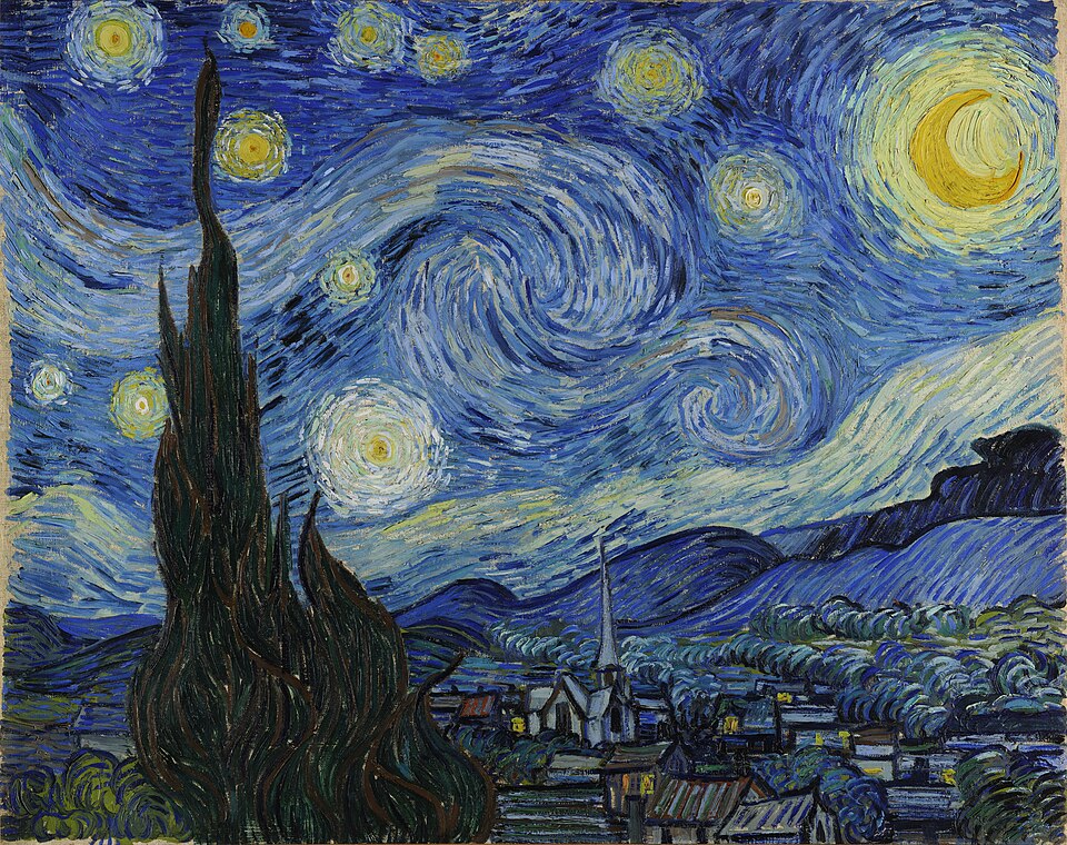 Van Gogh, dominio público Cuadro La noche estrellada: tienda online de la academia de arte Academy of Art Barcelona